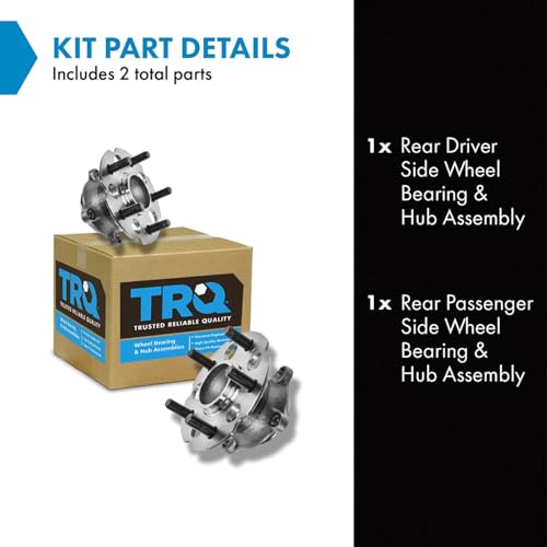 Image of TRQ Rear Wheel Bearing & Hub Assembly Set 2 Piece for 2005-2017 Honda Odyssey