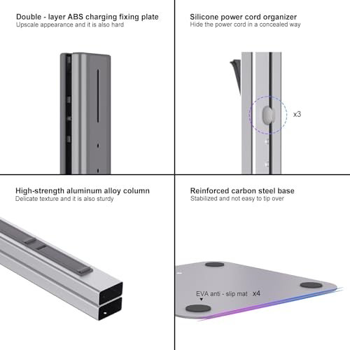 Image of Vacuum Stand for Dyson V6 V7 V8 V10 V11 V12 V15 Stable High Strength Aluminum Storage Bracket Handheld Cordless Vacuum Cleaners Accessories (White)