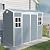 Yozma 1 Doors 8x4ft Resin Outdoor Storage Shed with Double Doors & Two Windows-Weather-Resistant Grey Garden Shed for Tools, Equipment, and Outdoor Storage (White, 4x8ft)