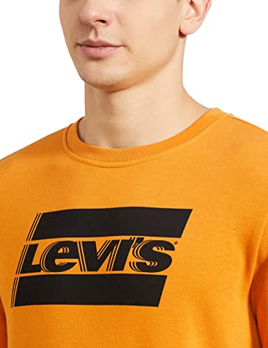 Image of Levi's Men's Cottonblend Crew Neck Sweatshirts (59638-0085XL Brown-01 XL)