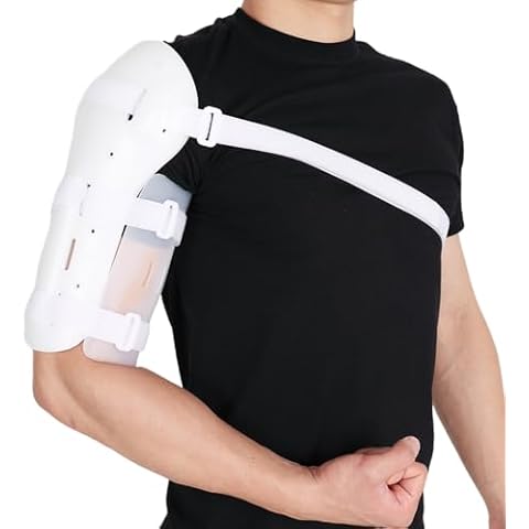 Orthomen Humeral Shaft Fracture Splint Lightweight and Breathable, Sarmiento Brace for Upper Arm, Shoulder, Long-Bone Humerus Fracture for Men and Women (S) Cover