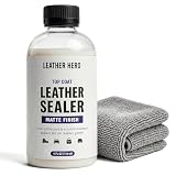 Leather Hero Top Coat – Leather Sealant & Protective Finish for Dye, Paint, Car Seats, Shoes & More – Scratch-Resistant Color Restorer with Applicator – 4oz (Matte Finish)