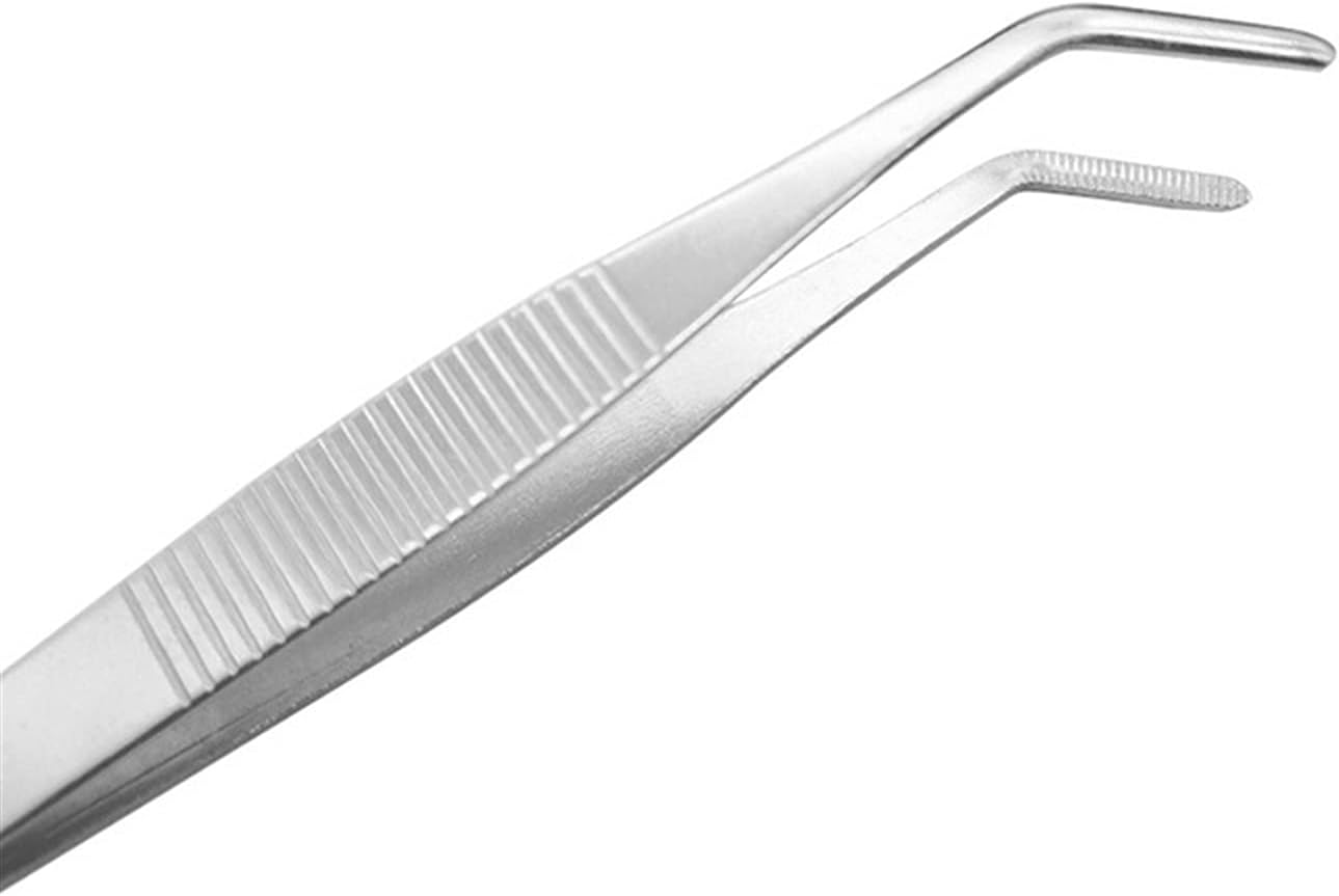 Tweezer Set.12.5-30CM Stainless Steel Elbow Tweezer Set.First Aid Kit Accessories Succulents Tweezer Set.New Precision Tweezer Set.Set (Color : 20cm, Size : Bent)(12.5cm)