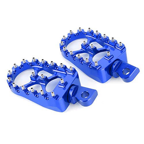 Plaque de pied 12 x 5,6 cm / 4,7 x 2,2 pouces repose-pieds universel repose-pieds de moto en acier durable(blue) Cover