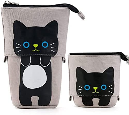 Arnuixty Telescopic Case Standing Holder Pouch Stationery Art office Travel Bag Box Organizer for Women Adults