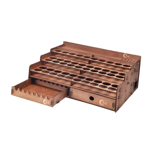Imagen de Gitohoni Organizador de Pintura con Sostenedor de Pinceles Estante de Madera con Amplio Cajón para Suministros Creativos Adecuado para Profesionales Taller Man