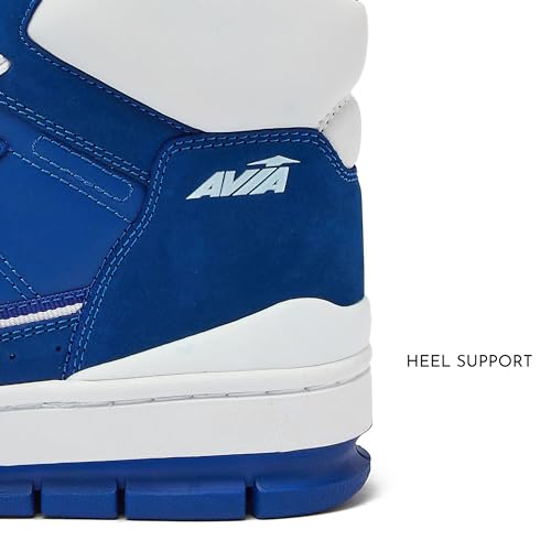 Avia Tênis de basquete masculino 830, tênis retrô de cano alto para uso interno ou externo, rua ou q