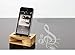 UnnFiko Wooden Sound Amplifier Stand Holder for iPhone, Natural Loudspeaker Mini Megaphone Cell Phone Stand (Square)