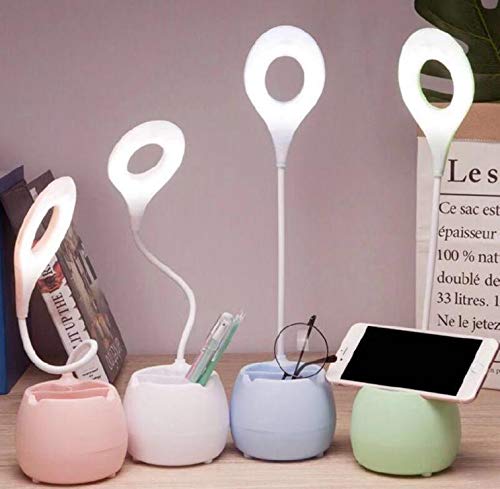 G-KAMP JAPAN® Rechargeable LED Touch On/Off Switch Desk Lamp Children Eye Protection Student Study Reading Dimmer Rechargeable Led Table Lamps USB Charging Touch (White, Pack of 4)