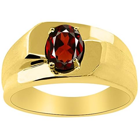 Anillo Solitario de Granate Rylos 14K Cover