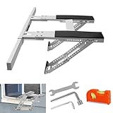 Window Air Conditioner Support Bracket - Universal No-Drilling AC Bracket for Single/Double Hung Windows, Heavy Duty Steel Holds Up to 200 lbs, for 5000-24000 BTU Units