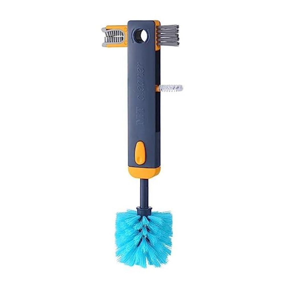 FreshDcart FDCA628 4-in-1 Water Bottle Brush Fedding Bottle Cleaning Brush Bottle Gap Cleaner Brush with Retractable Handle Cup Brush for Coffee Mugs Pitchers Glassware (Multicolor,Pack of 1)-image-37