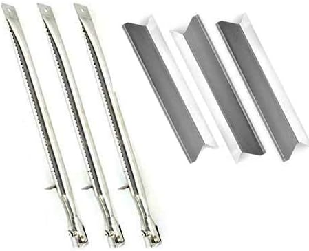 Repair Kit for BBQTEK GSF2818K, GSF2818KL, GSF2818KS, Imperial, 001678117, 1693981, 06695008, 06695003, 06695012, GSF2818KM Gas Grill Includes 3 Stainless Steel Burners and 3 Stainless Heat Plates