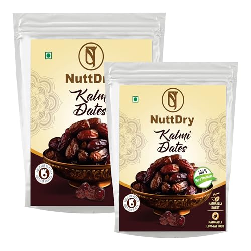 Image of NuttDry Fresh Kalmi Dates Original 700g (500gm + 200gm) | Iron & Fibre Rich Naturally Sweet Without Added Sugar | Dry Fruits & Nuts | All Natural | No Preservatives | Khajur | Khajoor