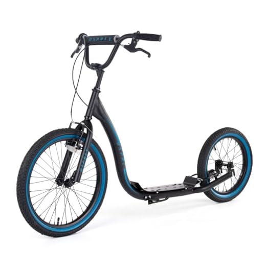 Osprey BMX Scooter | Adult Scooter with Big Wheels, Adjustable Handlebars and Off-Road Calliper Brakes, Black