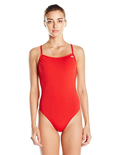 Maillot de bain une pièce adidas rouge 24 fini les bretelles qui glissent