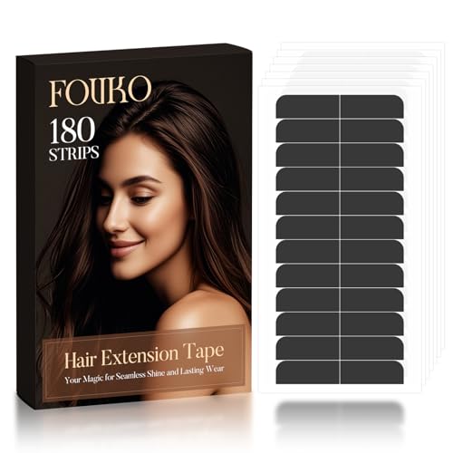 180 Pcs Black Double-Sided Hair Extension Tape