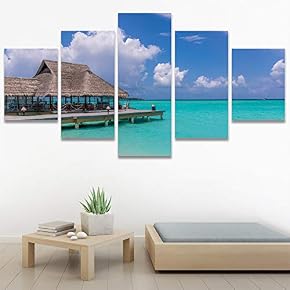 SIGNWIN 5 Panel Canvas Wall Art Modern Art...