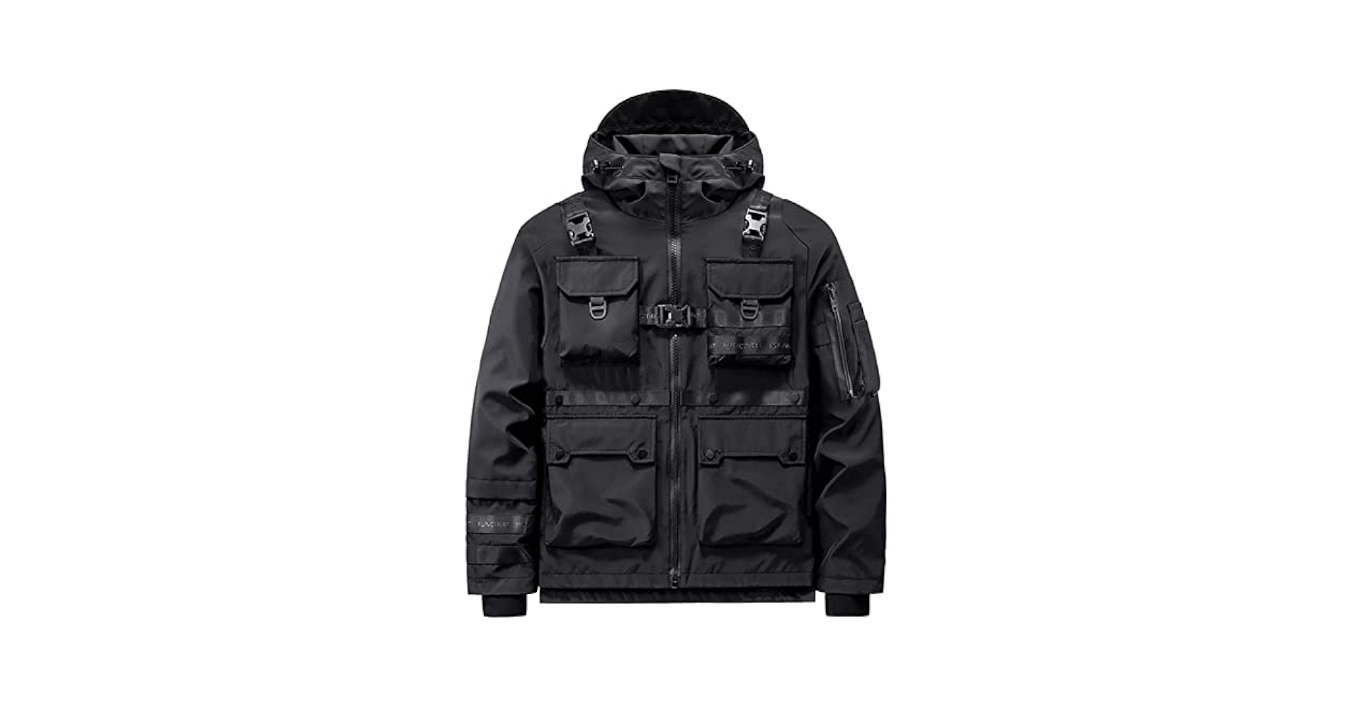 Men's Cargo Jacket Techwear Windbreaker Streetwear Multi