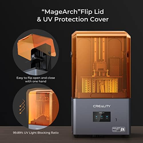 Image of WOL3D Creality Halot-Mage Resin 3D Printer, 8K Resolution 10.3 inch Monochrome LCD UV Photocuring Resin Printer with High-Precision Integral Light Print Size 8.97x5.03x9.05in