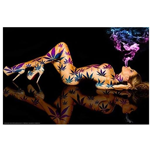 Purple Kush - Sexy Pinup Poster 24x36 Weed Pot Marijuana