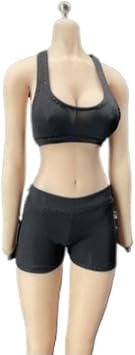 ximitoy 1/6 Scale Clothes Tbleague Womens Body with Ultra-Thin and Ultra-Stretch Swimsuit Model Underwear Shorts,Black