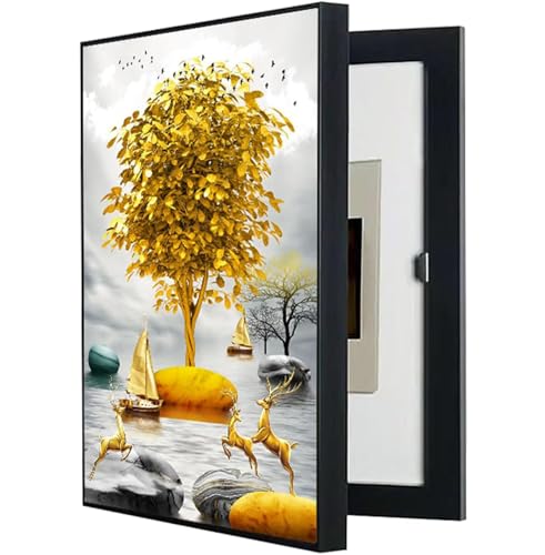 Décoration murale pour maison et bureau : le cache-compteur électrique chic au format 60x70 cm