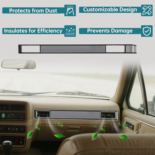 ECOTRIC Dash AC Vent Plate Air Condition Cover Compatible with 1981-1991 Chevy Pick Up Blazer Suburban GMC Jimmy 1981-1987 Chevrolet Silverado C10 Silvery Plastic by ECOTRIC - Used condition - Image 5