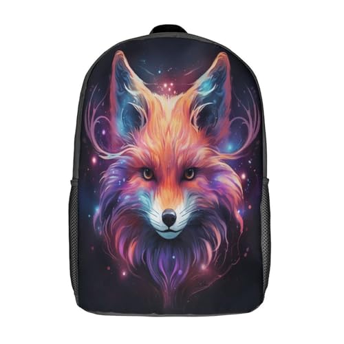 Sac d école Fox 3D grand sac à dos voyage enfant et tout petit brillant de 17 pouces