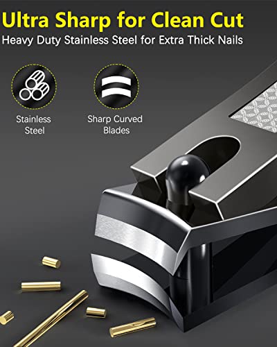 Set de 2 cortaúñas resistentes de acero inoxidable para los dedos de las manos y de los pies. Para hombre y mujer - imagen 3