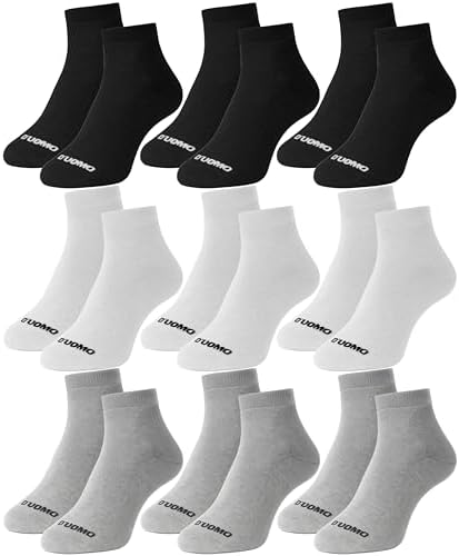 Kit 9 Pares Meia Masculino Cano Médio Punho Canelado Corrida Acad...