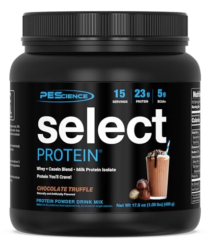Image of PEScience Select Protein Powder, Chocolate Truffle, 15 Servings | Whey and Casein Blend, Lean Protein Powder, Low Calorie, Low Carb, Keto Friendly, Gluten Free
