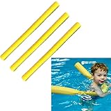 Nupaque Schwimmnudel Poolnudel, 59 Zoll Schwimmstange Pool Wassernudel, Hohlschaum Schwimmnudeln, Schwimmnudeln Aus Schaumstoff, Schwimmnudeln Aus Schaumschlauch Aus EPE Material, Gelb, 3 Stück