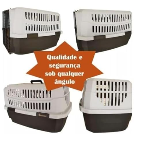 Caixa de Transporte Grande para Cães Pets até 10kg Carro Navio Avião Resistente Segura para Viagens