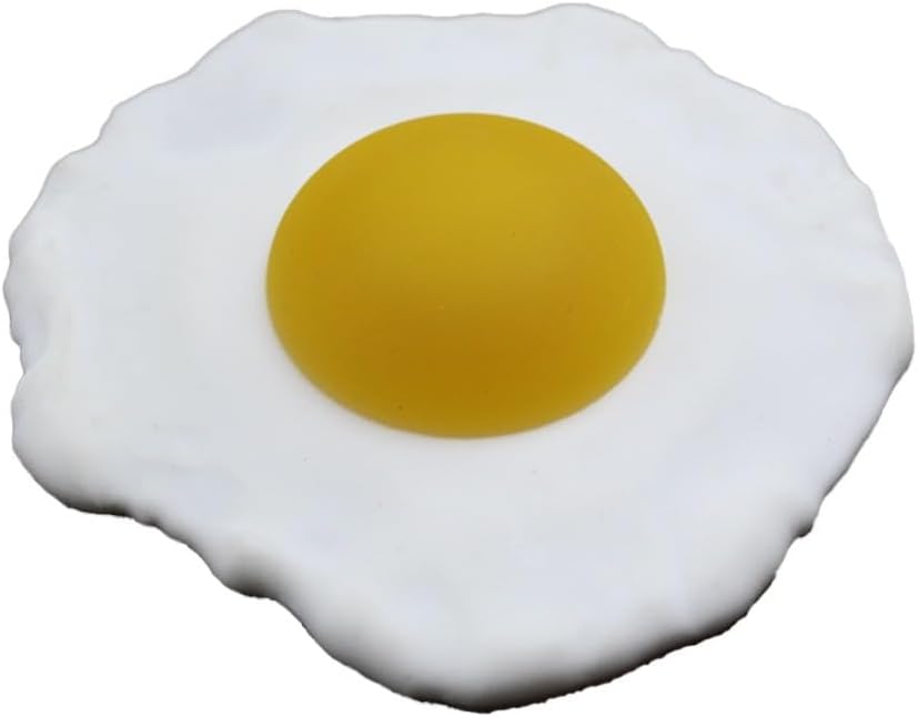 Simulated Poached Egg and Omelette Dish Set, Plastic Food Decor Bakery, Market Display or DIY Shop, PVC Model with Realistic Look (Not Edible)(2)