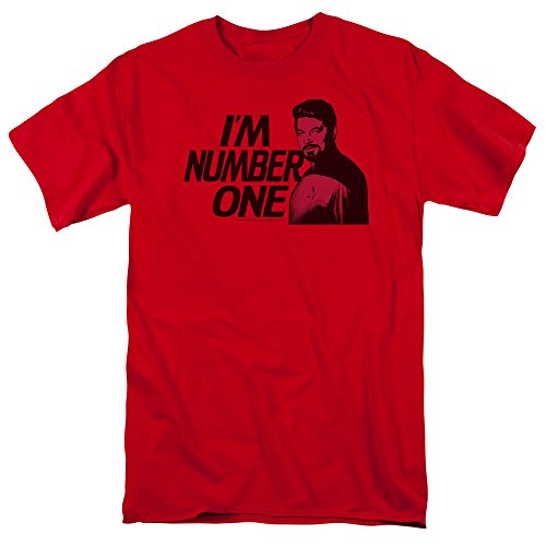 Trevco Men's Star Trek The Next Generation I'm Number One T-Shirt, Red, XX-Large