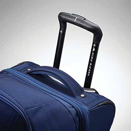 High Sierra Fairlead Portable 28 Inch Polyester Drop Bottom Wheeled Rolling Duffel Travel Bag with Recessed Telescoping Handle, Graphite Blue - Thumbnail 3
