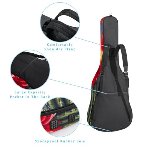 Housse pour guitare acoustique 101,6 cm - Idéale pour transporter votre instrument en voyage - 3