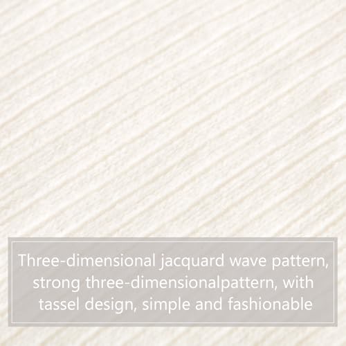 Couverture simple blanche douce et plaid de décoration maison polyvalent - 4