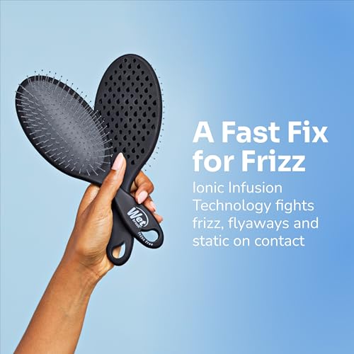 Image of Wet Brush Frizz-Free Detangler Brush with Ionic Technology, Black, Provides Frizz Control, Reduces Static, and Smooths All Hair Types, Best for Dry Hair, Made for Women, Men & Kids