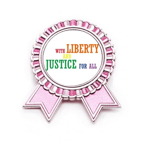 Broche LGBT arc-en-ciel et justice rose | Pin's métal Pride pour veste et sac