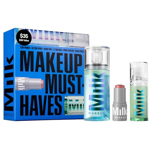 Milk Makeup Mini Must-Haves Set – Includes 12HR Hydrating Face Primer (.33oz) + 12HR Setting Spray...