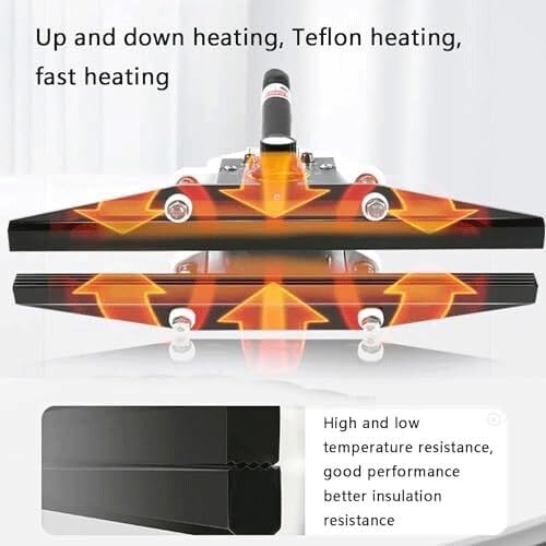 Sellador térmico de mano para bolsas de Mylar, temperatura ajustable de 0 a 300 °C, revestimiento de teflón, perfecto para almacenamiento de alimentos y sellado al vacío