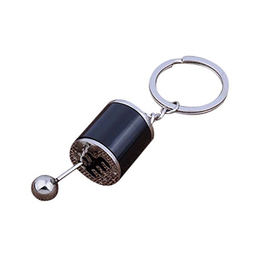 Preisvergleich Produktbild Outflower Legierungs-Auto-Schalthebel Keychain NOS Stickstoff-kreativer Schlüsselring für Männer (Schwarz)