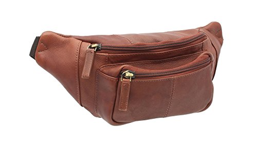 Sac banane en cuir Visconti 720 marron pour homme et femme pratique