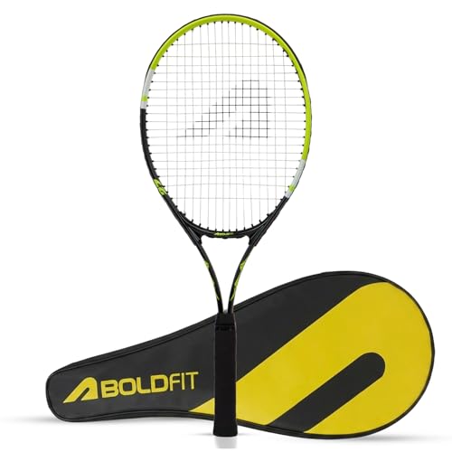 Image of Boldfit Tennis Racket for Adults with Cover Carbon Lightweight Racquet for Practice