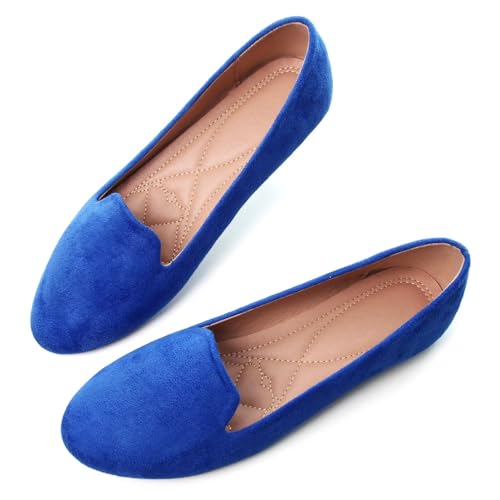 Image of Dear Time Women's Flats Comfortable Slip On Ballet Flats Soft Solid Casual Shoes