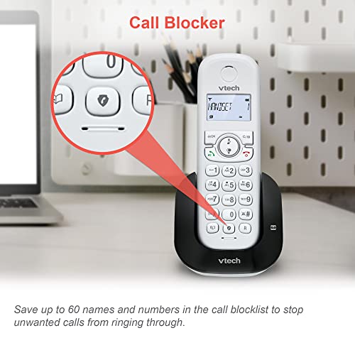 VTech CS1550 DECT Schnurloses Telefon mit Anrufbeantworter, innovativer Ladestation, ECO Modus, Anrufererkennung/Anklopffunktion, Freisprecheinrichtung, hintergrundbeleuchtetem Display und Tastatur
