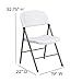 Flash Furniture Hercules Series Plastic Folding Event Chairs with Textured Seats, Lightweight Plastic Folding Chairs, Set of 6, White