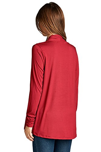 Image of Women Casual Open Front Long Sleeve Lightweight Softest Viscose Made from Bamboo Cardigan